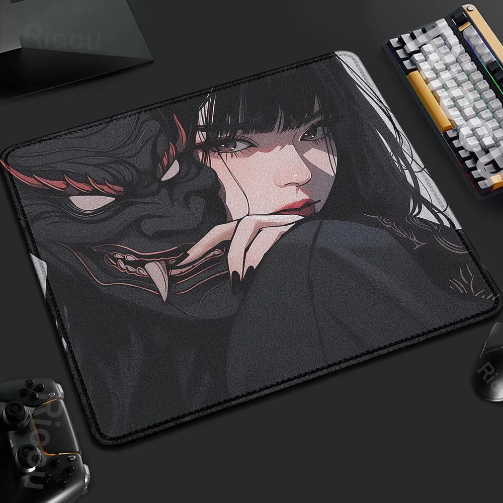 Yokai Supply “Oni Veil” Gaming Mousepad – 45x40cm Non-Slip Rubber Desk Mat
