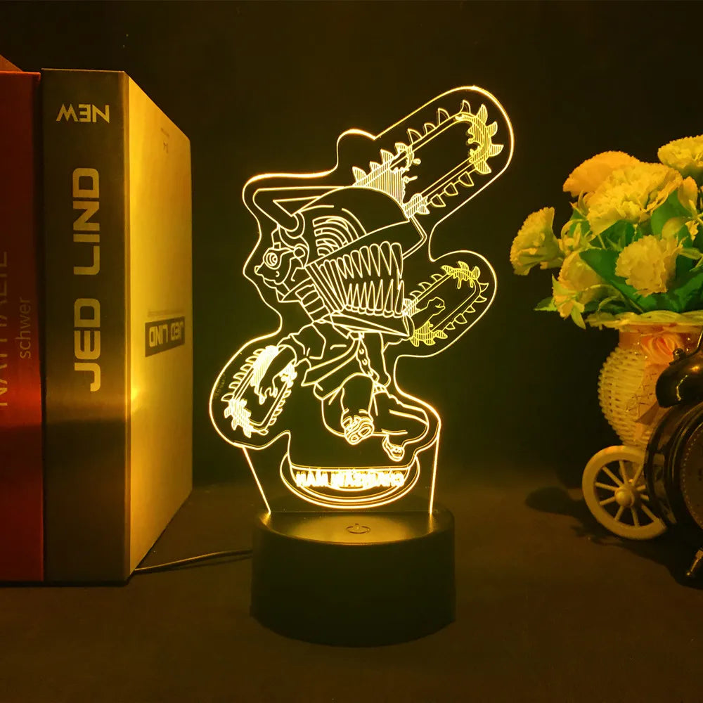 Anime-Style LED Acrylic Display Lamp – Character Figure Night Light with Remote Control