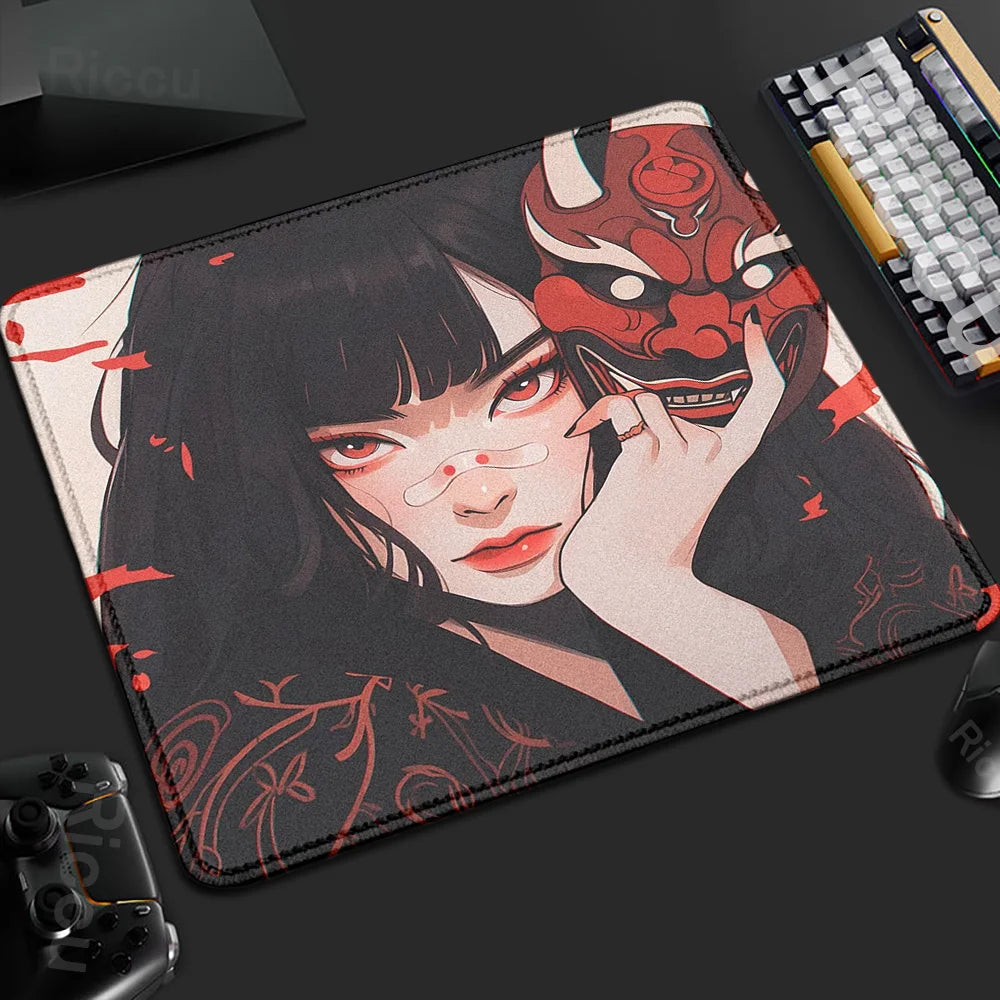 Yokai Supply “Oni Veil” Gaming Mousepad – 45x40cm Non-Slip Rubber Desk Mat