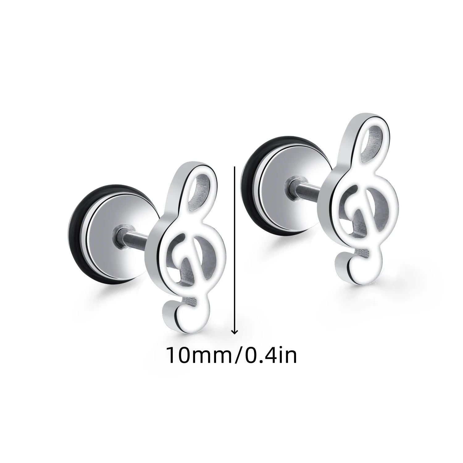 Stainless Steel Lightning Chain Hoop Earrings – Punk Feather Drop (Unisex)