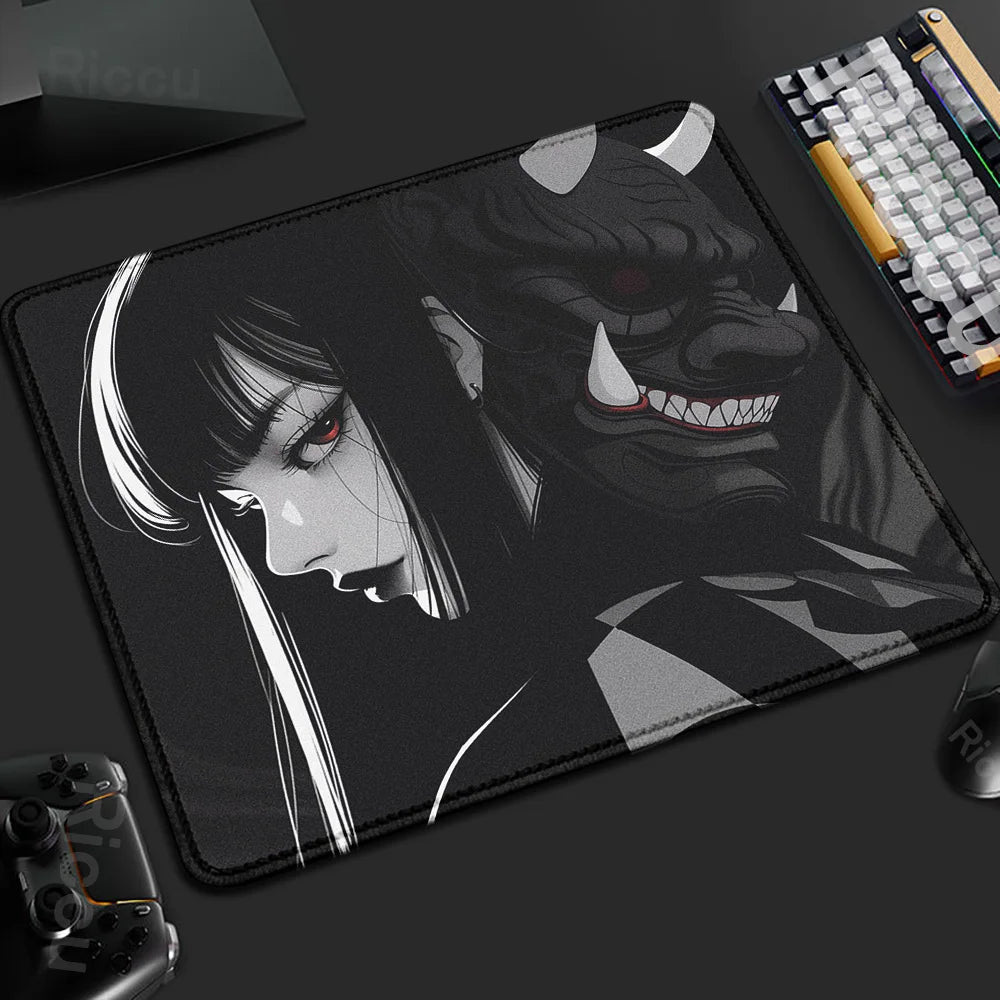 Yokai Supply “Oni Veil” Gaming Mousepad – 45x40cm Non-Slip Rubber Desk Mat