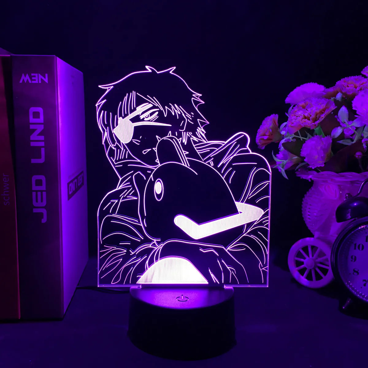 Anime-Style LED Acrylic Display Lamp – Character Figure Night Light with Remote Control