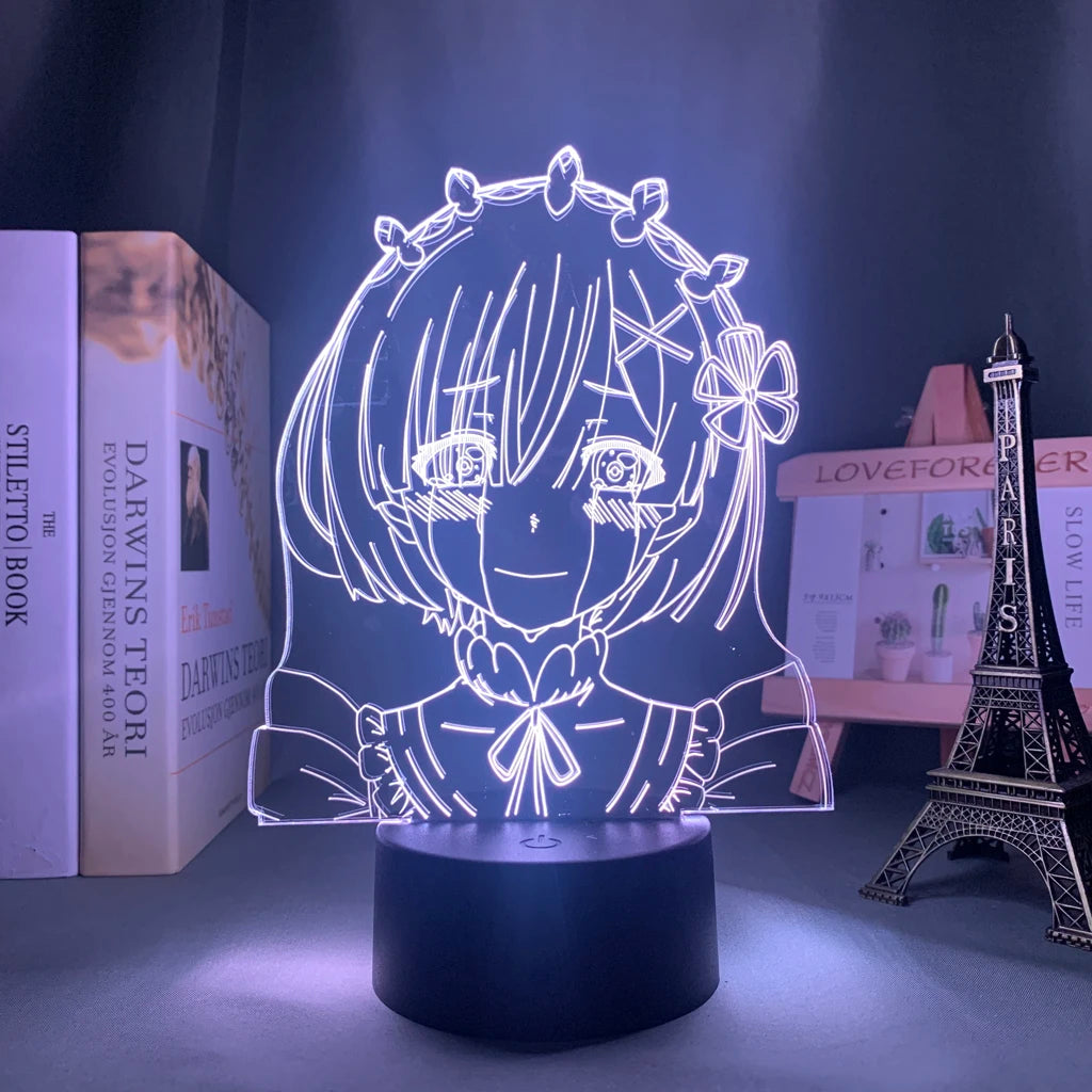 Fantasy Maid LED Acrylic Night Light – Anime-Inspired Glow Lamp
