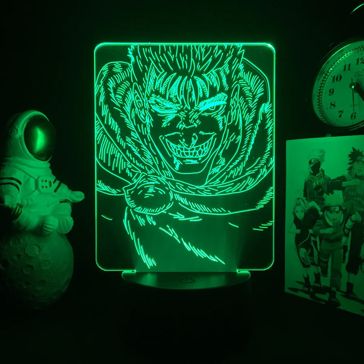 Dark Swordsman LED Acrylic Night Light – 3D Anime Glow Lamp