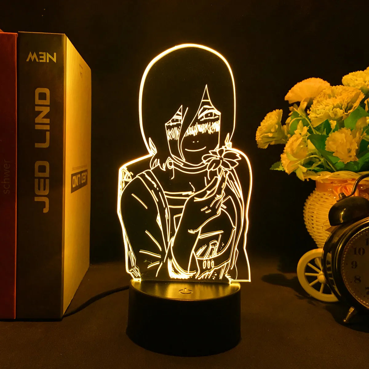 Anime-Style LED Acrylic Display Lamp – Character Figure Night Light with Remote Control