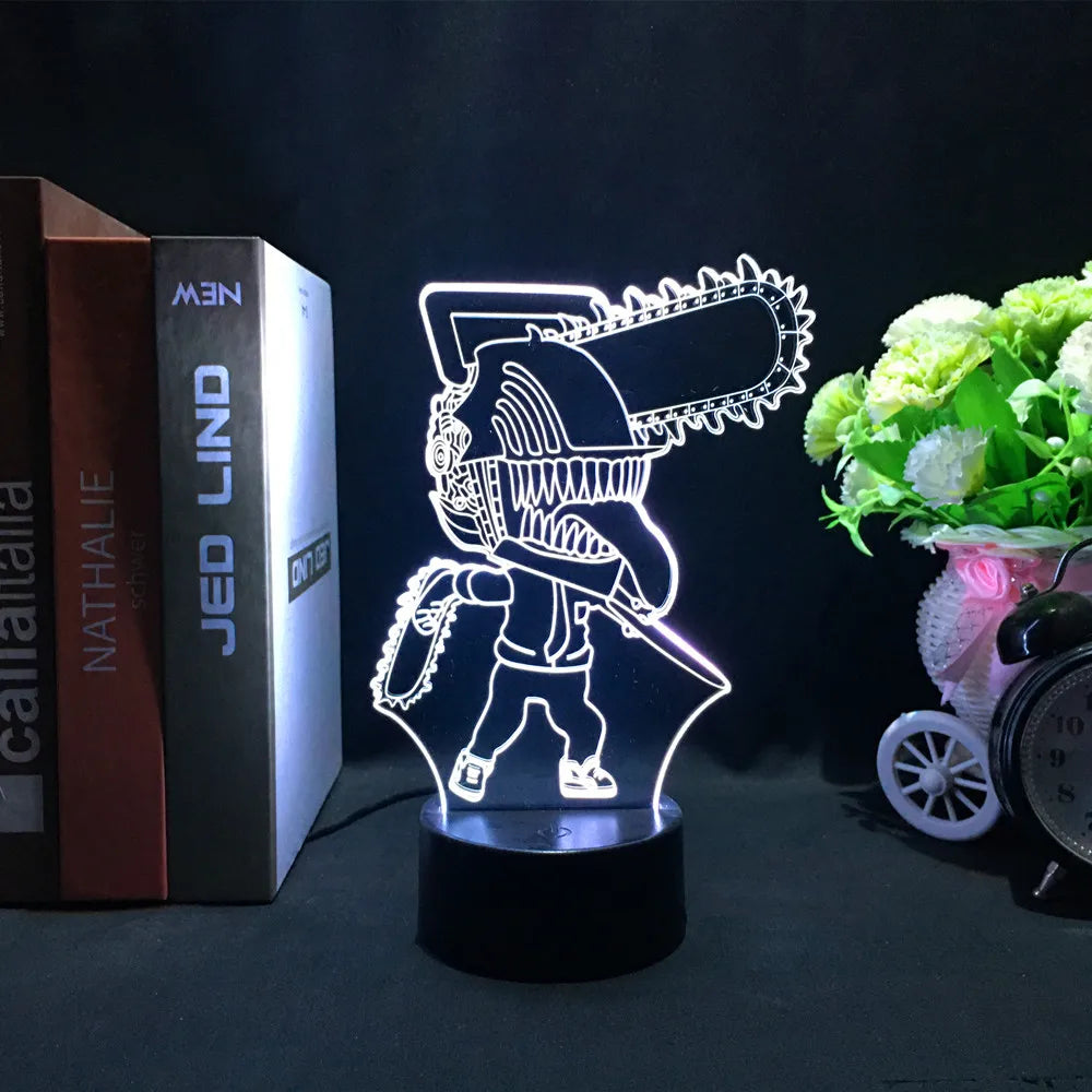 Anime-Style LED Acrylic Display Lamp – Character Figure Night Light with Remote Control