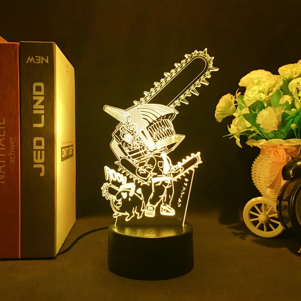 Anime-Style LED Acrylic Display Lamp – Character Figure Night Light with Remote Control