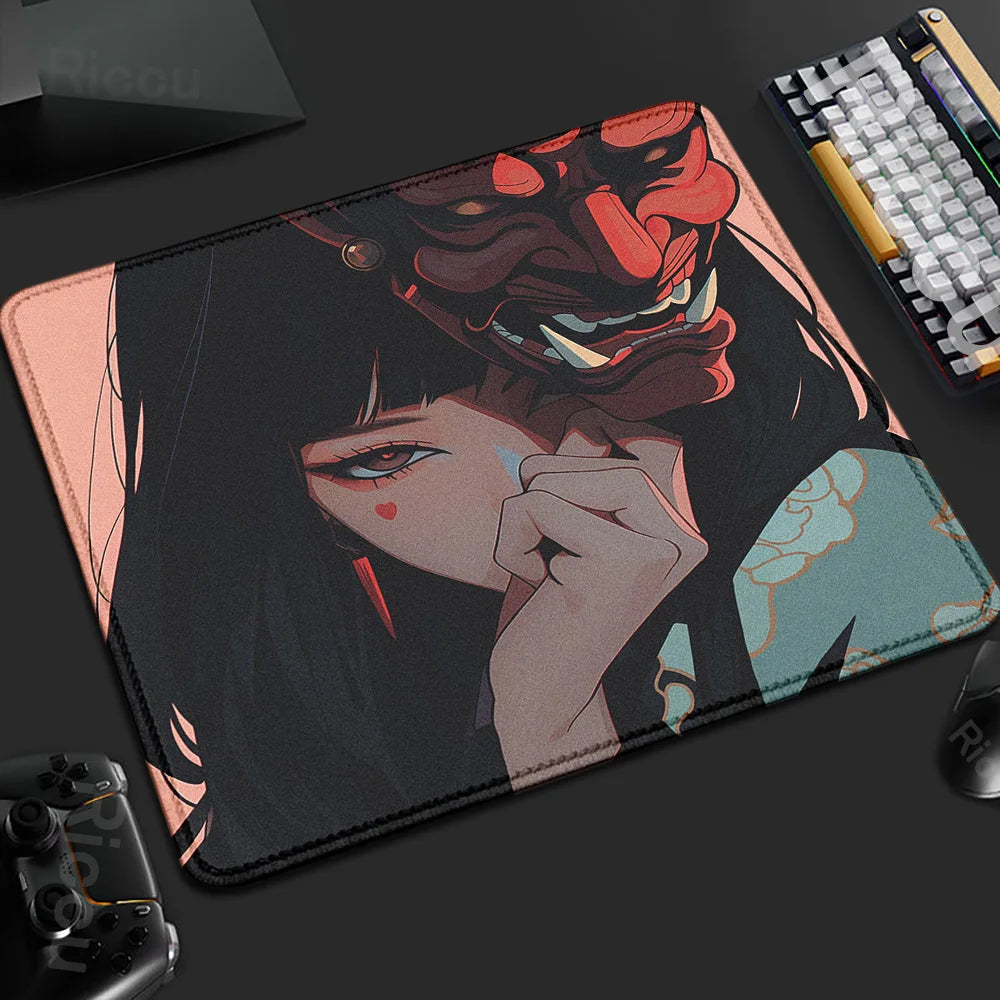 Yokai Supply “Oni Veil” Gaming Mousepad – 45x40cm Non-Slip Rubber Desk Mat