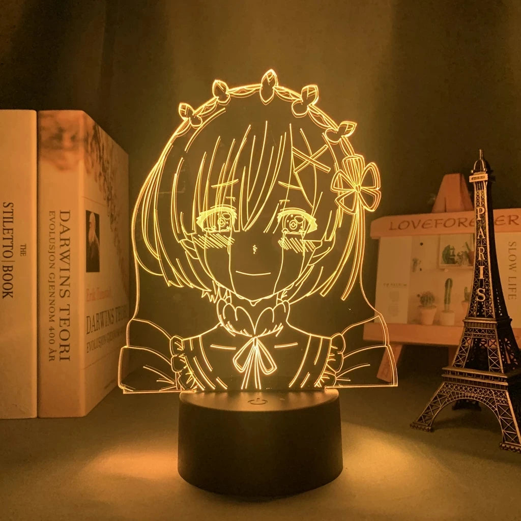 Fantasy Maid LED Acrylic Night Light – Anime-Inspired Glow Lamp