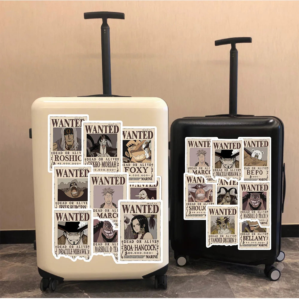 Yokai Supply Anime-Style Wanted Poster Sticker Pack – Waterproof Vinyl Decals for Laptop, Phone & Luggage
