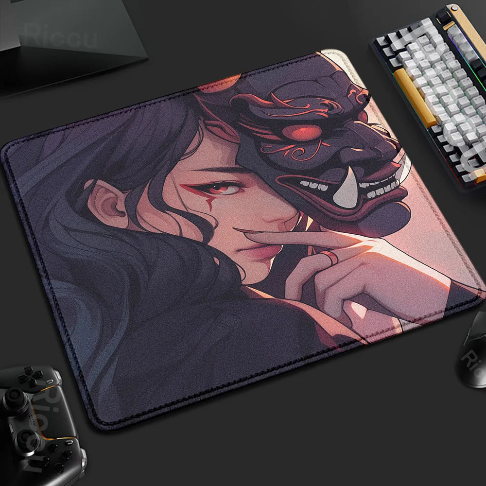 Yokai Supply “Oni Veil” Gaming Mousepad – 45x40cm Non-Slip Rubber Desk Mat
