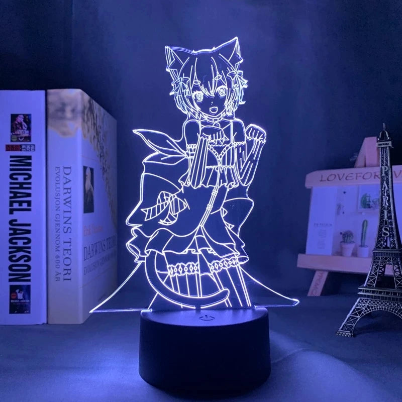Fantasy Maid LED Acrylic Night Light – Anime-Inspired Glow Lamp