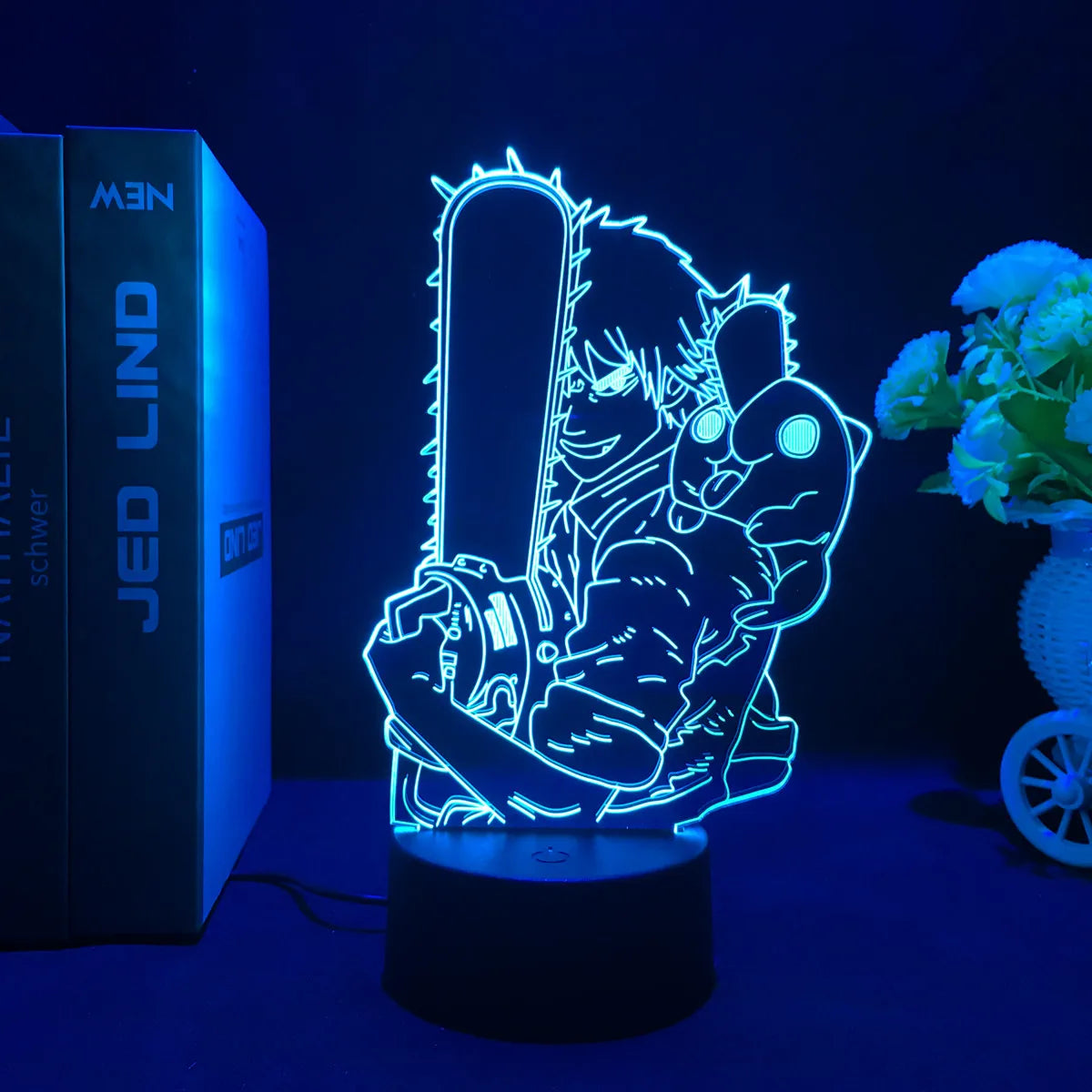 Anime-Style LED Acrylic Display Lamp – Character Figure Night Light with Remote Control