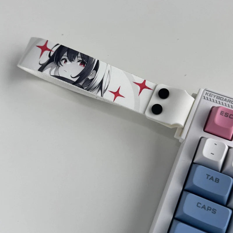 Anime-Inspired Keyboard Ribbon Strap – Decorative Mechanical Keyboard Accessory
