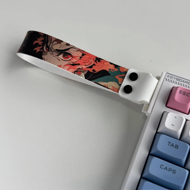 Anime-Inspired Keyboard Ribbon Strap – Decorative Mechanical Keyboard Accessory