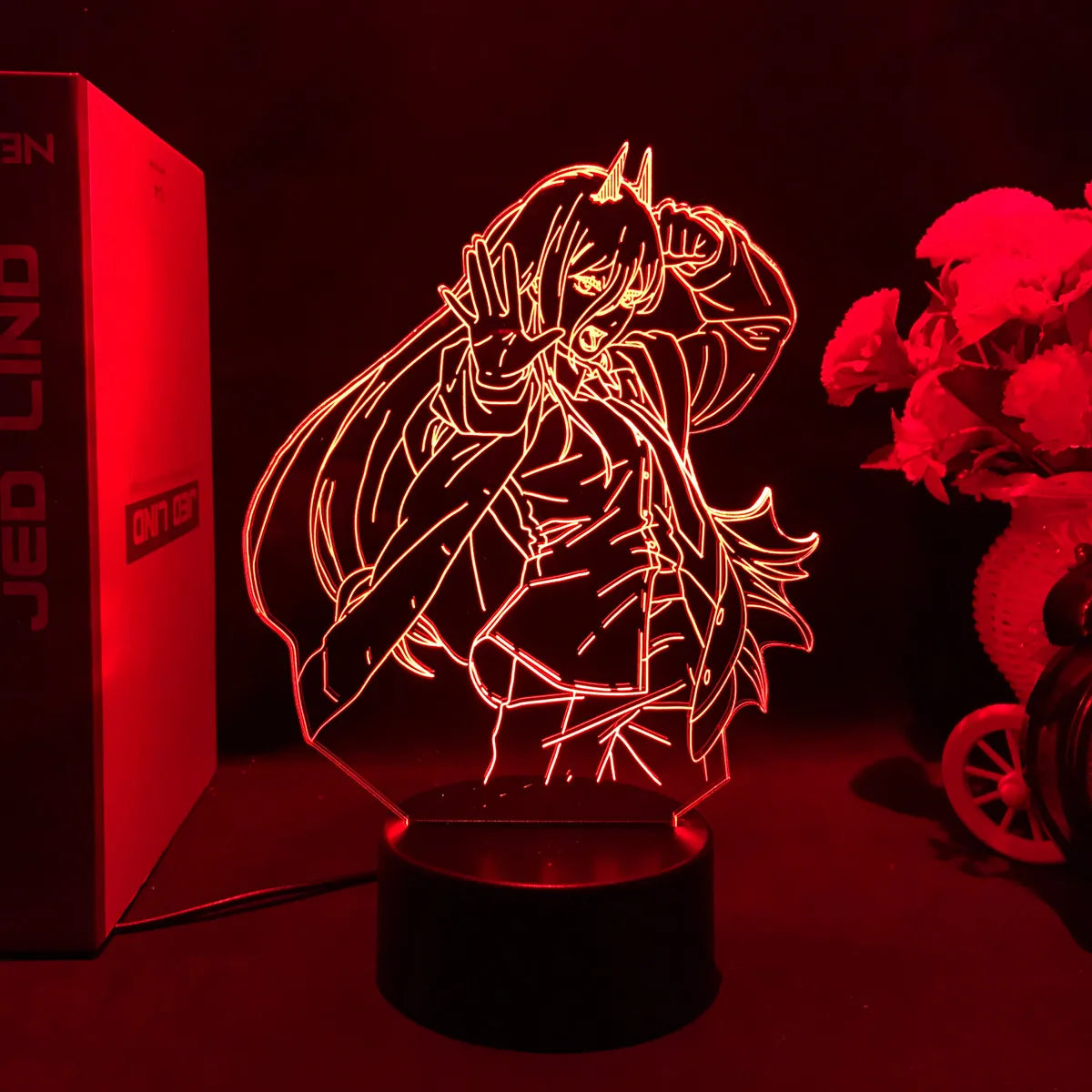 Anime-Style LED Acrylic Display Lamp – Character Figure Night Light with Remote Control