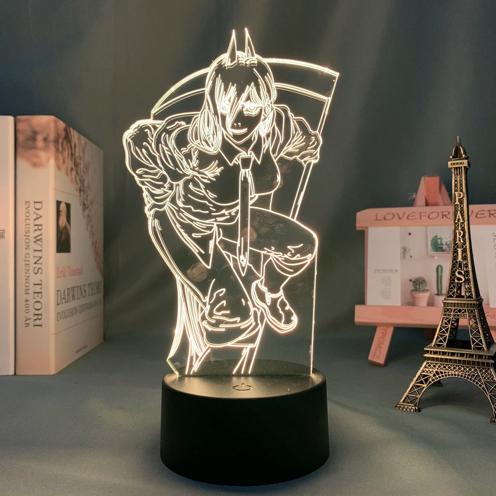 Anime-Style LED Acrylic Display Lamp – Character Figure Night Light with Remote Control