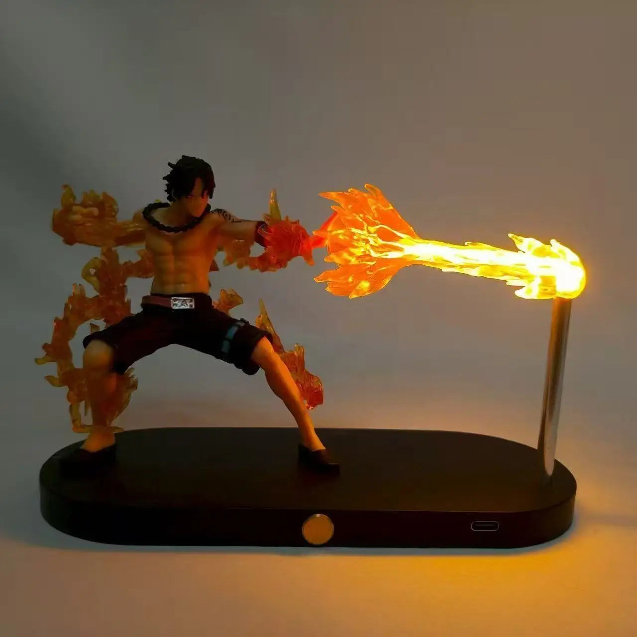 Yokai Supply “Flame Brothers” LED Night Lamp – One Piece Luffy & Ace Anime Figure Light
