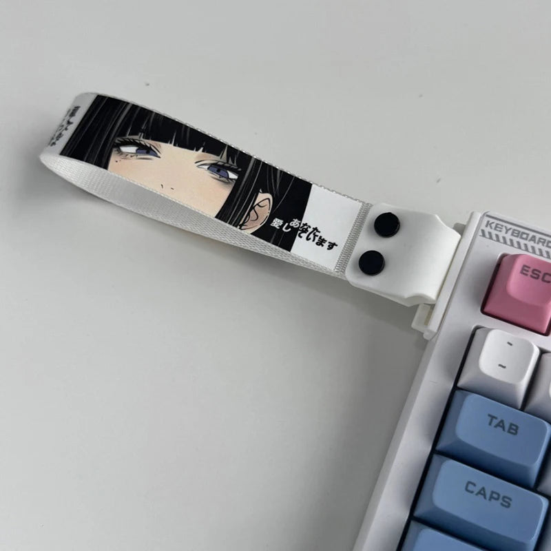 Anime-Inspired Keyboard Ribbon Strap – Decorative Mechanical Keyboard Accessory
