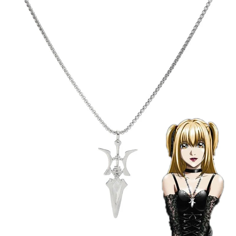 Yokai Supply Anime-Inspired Gothic Halberd Pendant Necklace – Dark Cosplay Weapon Charm for Men & Women
