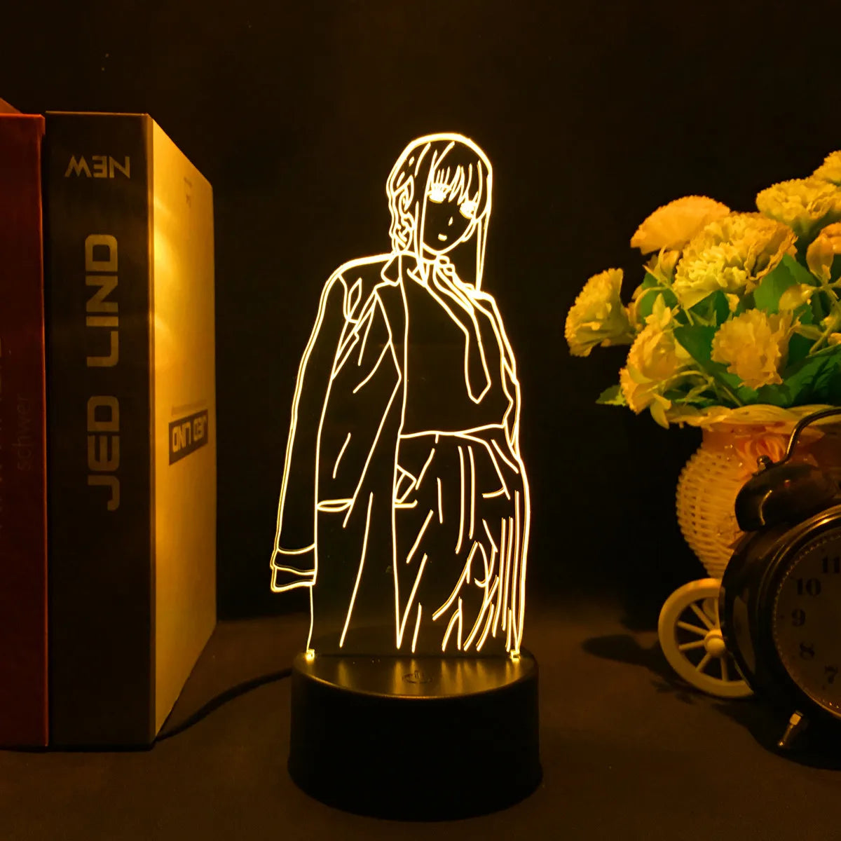 Anime-Style LED Acrylic Display Lamp – Character Figure Night Light with Remote Control
