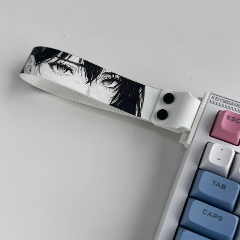 Anime-Inspired Keyboard Ribbon Strap – Decorative Mechanical Keyboard Accessory