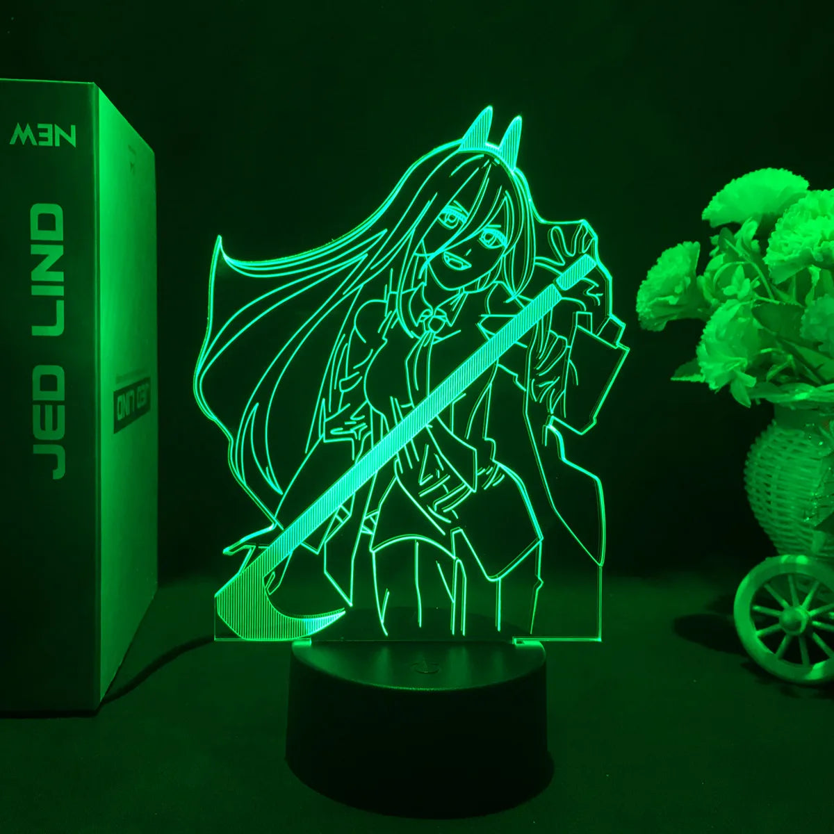 Anime-Style LED Acrylic Display Lamp – Character Figure Night Light with Remote Control