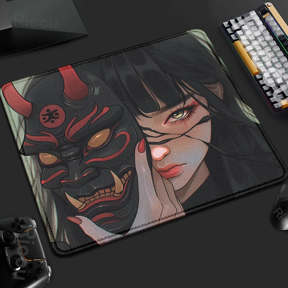 Yokai Supply “Oni Veil” Gaming Mousepad – 45x40cm Non-Slip Rubber Desk Mat