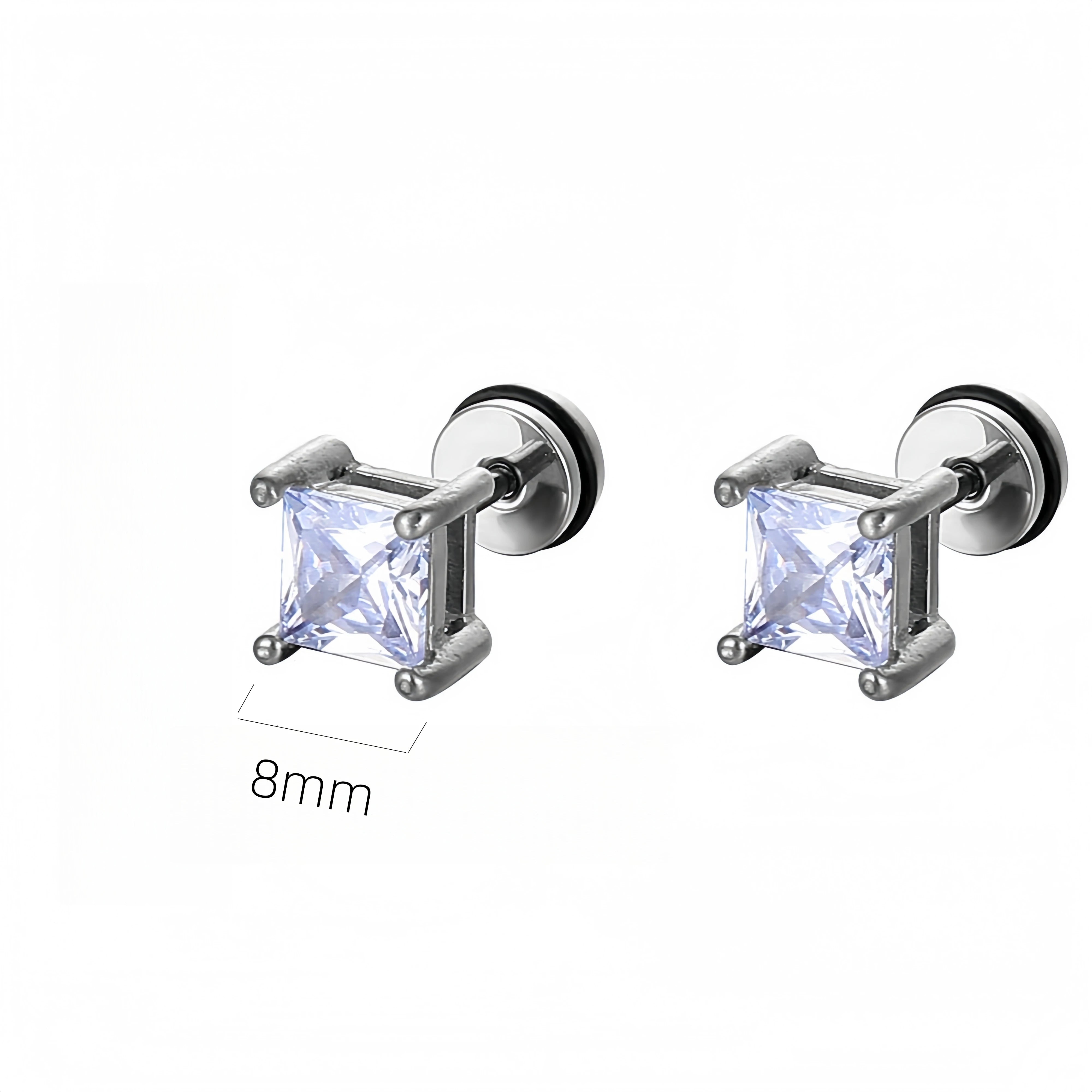 Stainless Steel Lightning Chain Hoop Earrings – Punk Feather Drop (Unisex)