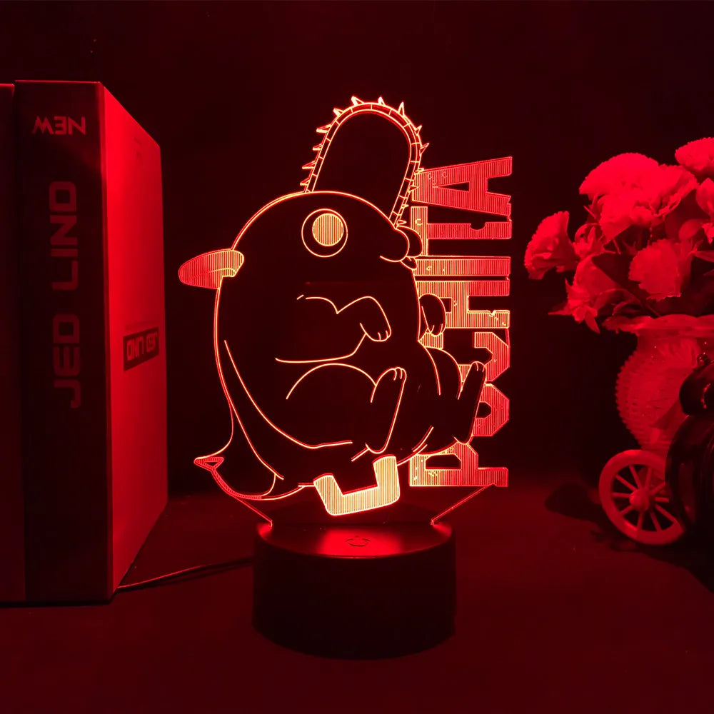 Anime-Style LED Acrylic Display Lamp – Character Figure Night Light with Remote Control