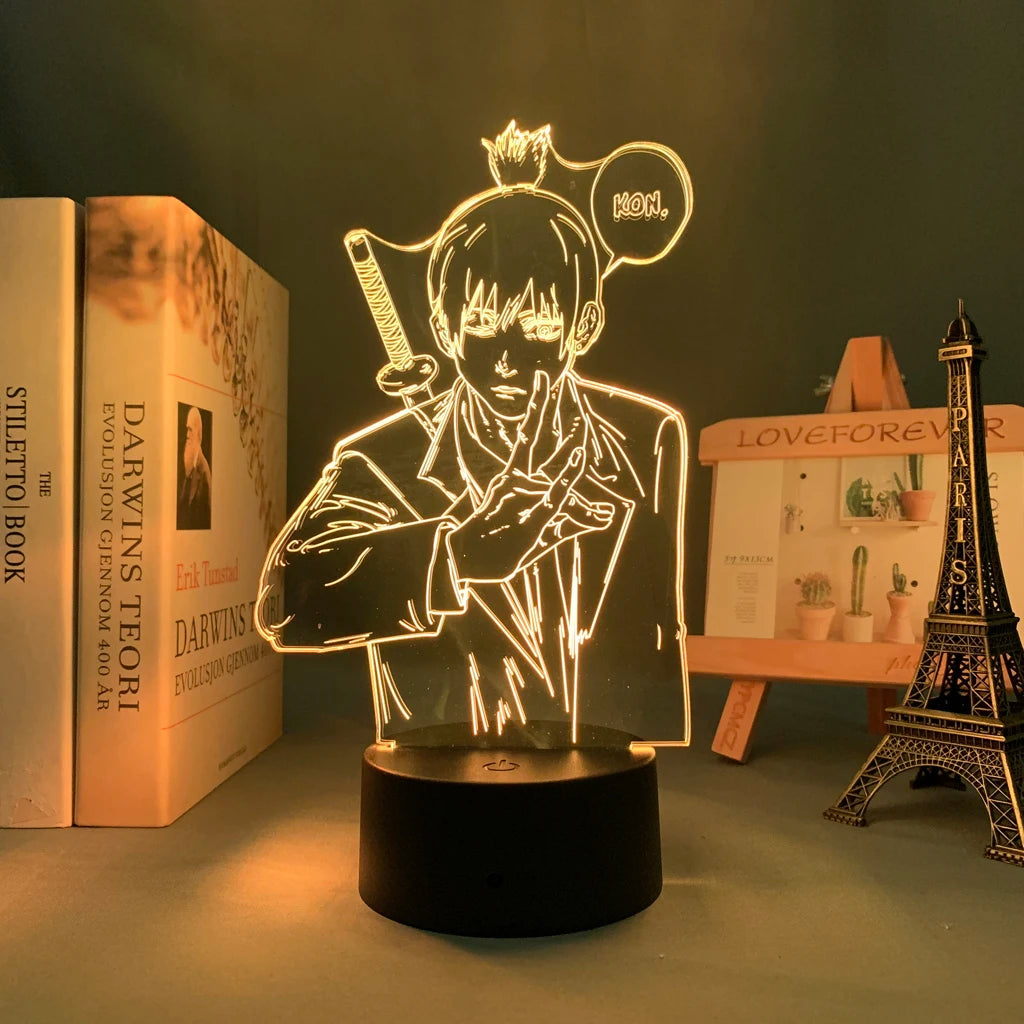 Anime-Style LED Acrylic Display Lamp – Character Figure Night Light with Remote Control